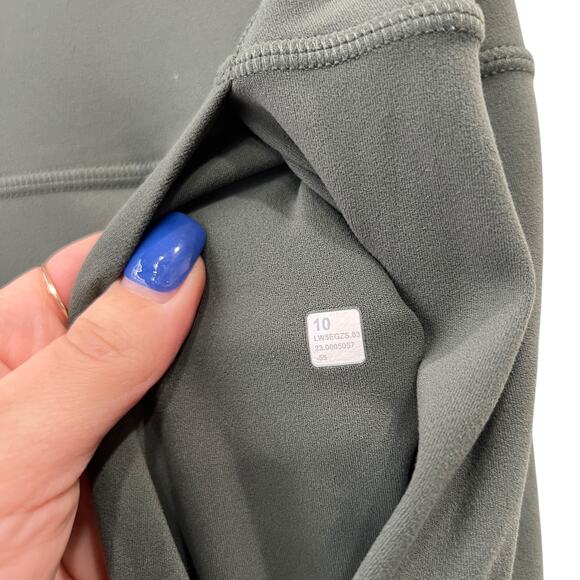 $128 Lululemon Dark Forest Green Align High-Rise Wide-Leg Pant *Short size 10 - Picture 5 of 6